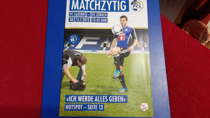 program FC Luzern - FC Zurich