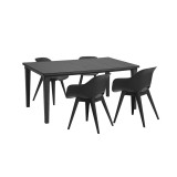 Set de mobilier de grădină Mariett 4+1 grafit