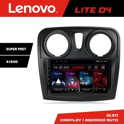 Navigatie Dacia Sandero Logan Lodgy 2012-2020 Lenovo Kit-sandero 4+64 GB Android Waze USB Navigatie Internet Youtube Radio CarStore Technology