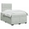 vidaXL Pat box spring cu saltea, gri deschis, 120x190 cm, catifea 3290870