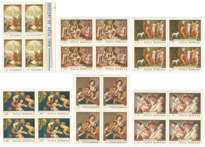 |Romania, LP 683/1968, Reproduceri de arta II, bloc 4, eroare, MNH foto