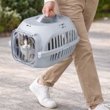 Cusca transport animale de companie, 49,5x32,4x28,5 cm, gri, CMCLASS