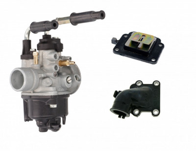 Carburator + Muzicuta + Gat Scuter Benelli K2 49cc 50cc Soc Manual Racire Aer foto