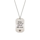 Graduatio - Colier personalizat dog tag profesor invatator din argint 925