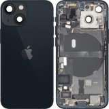 Capac Baterie Apple iPhone 13 mini, Cu Carcasa Mijloc, Full Parts, Negru (Midnight), Swap