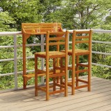 Set mobilier de bar de gradina, 3 piese, lemn masiv de acacia GartenMobel Dekor, vidaXL