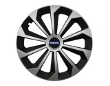 Cumpara ieftin Set 4 capace roti Fame Gri-Negru cu inel R16, pentru gama auto Volvo, Autohelix MSA