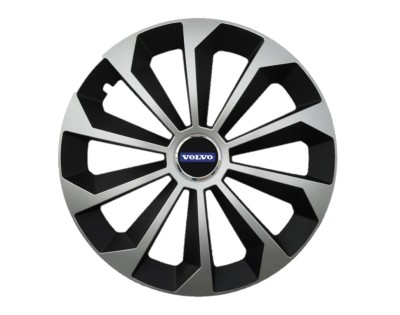 Set 4 capace roti Fame Gri-Negru cu inel R16, pentru gama auto Volvo foto