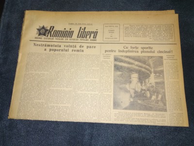 ZIARUL ROMANIA LIBERA 24 FEBRUARIE 1955 foto