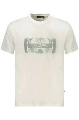 Napapijri Tricou barbati, cu imprimeu grafic, Regular Fit, Alb, M foto