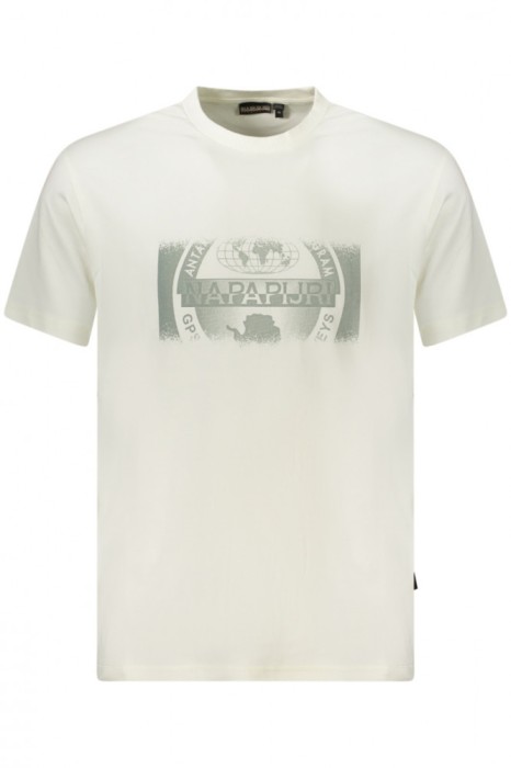 Napapijri Tricou barbati, cu imprimeu grafic, Regular Fit, Alb, M