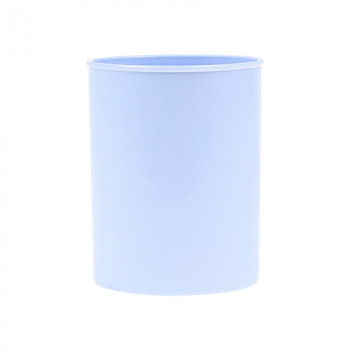 Suport Plastic, Cilindric, Pentru Instrumente De Scris, D78mm, H-10cm, Donau Life - Bleu Pastel