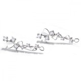 Cumpara ieftin Cercei ear cuffs argint 925, JW677, model inimioare, placat cu rodiu