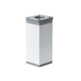 Picior Mobilier Leziter Uni Aluminiu Crom Mat Reglabil 100mm Forma Unghiulara