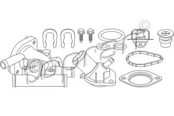 Carcasa termostat RENAULT LAGUNA I Grandtour (K56) (1995 - 2001) TOPRAN 700 531