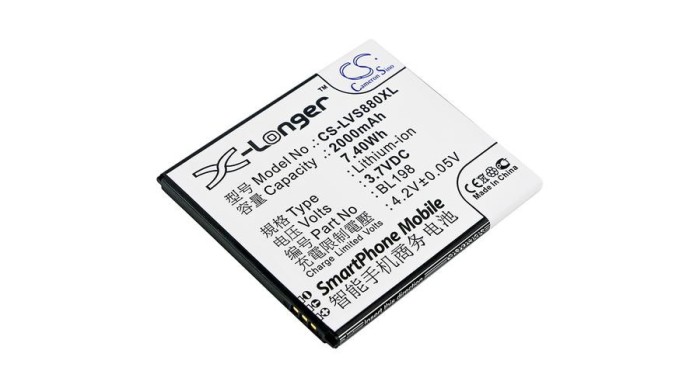 Cameron Sino 2000mAh Lenovo S880,K860,K860i,S880i,S890,A830,A850 Baterie