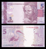 BRAZILIA █ bancnota █ 5 Reais █ 2010 (2020) █ P-253f █ UNC █ necirculata