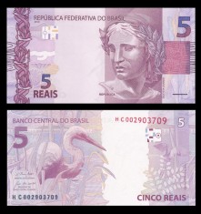 BRAZILIA ? bancnota ? 5 Reais ? 2010 (2020) ? P-253f ? UNC ? necirculata foto