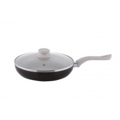 Tigaie ceramica Ertone MN-824, 24 cm, capac sticla inclus foto