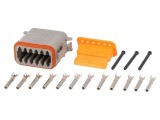 Conector DT 12-PIN mamă pe cablu crimpat
