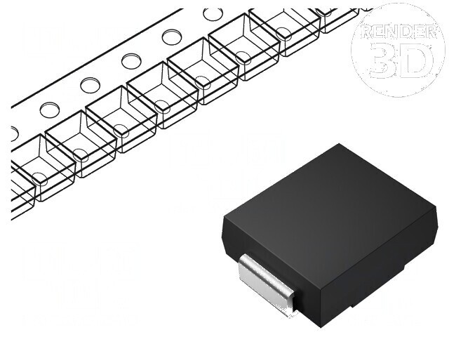 Diodă TVS 3kW 8,19V 250A Unidirecțională DO214AB