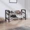 Gossi suport pentru pantofi extensibil cu 2 rafturi, 119x24x37 cm