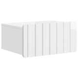 vidaXL Dulap de noapte suspendat Alb foarte lucios 49 x 34,5 x 24 cm 898283