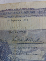 bancnote romanesti 100lei 1929 reconditionata partea dreapta foto