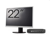 Pachet Calculator Refurbished HP EliteDesk 800 G2 Mini PC, Intel Core i7-6700T 2.80 - 3.60GHz, 16GB DDR4, 512GB SSD + Monitor 22 Inch + Windows 10 Pro