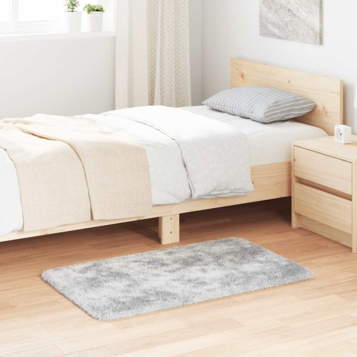 vidaXL Covor shaggy cu pom &icirc;nalt, NAVARRA, gri argintiu, 60x100 cm