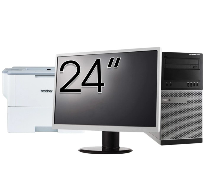 Pachet Calculator Second Hand DELL Optiplex 9020 Tower, Intel Core i5-4570 3.20GHz, 8GB DDR3, 240GB SSD + Monitor 24&amp;quot; NewTechnology Media