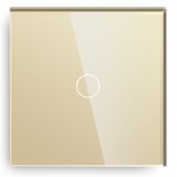 Fateta de sticla pentru intrerupator touch simplu auriu Spin SPN1430G