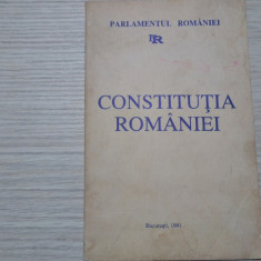 CONSTITUTIA ROMANIEI - 1991 - Editura Monitorul Oficial, 1991, 64 p.