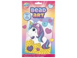 Set creativ, Mozaic cu margele Dezlipeste si lipeste, Bead Art, unicorn, A5, Moxy