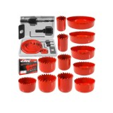 Set carote 19-127 mm pentru lemn, gips-carton și carton, 16 piese, Verke