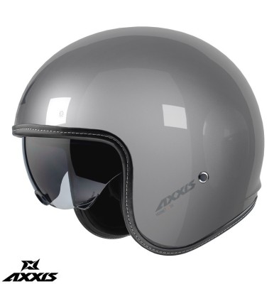 Casca pentru scuter - motocicleta Axxis model Hornet S SV A2 gri lucios (ochelari soare integrati) &amp;ndash; omologare noua ECE 22.06 XXL (63/64cm) foto