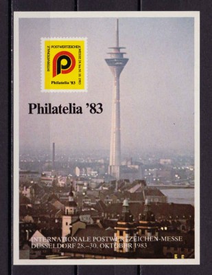 ✅(V 1) Germania &amp;#039;83,bloc/vinieta oficiala Expozitia Philatelia Dusseldorf,MNH foto