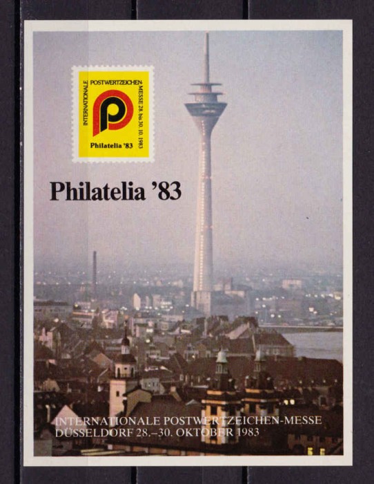 ✅(V 1) Germania &#039;83,bloc/vinieta oficiala Expozitia Philatelia Dusseldorf,MNH