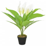 Plantă Artificială Anthurium Cu Ghiveci Alb 55 cm 280159, General