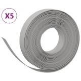 Cumpara ieftin Borduri de gradina, 5 buc, gri, 10 m 10 cm, polietilena