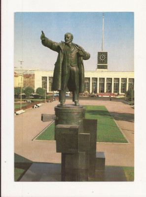 CP1 -Carte Postala - RUSIA - LENINGRAD - Monument of Lenin, necirculata 1986 foto
