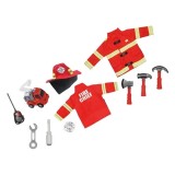 Costum Deghizare Pompier cu Accesorii pentru Copii, Altele, Rosu, Unisex
