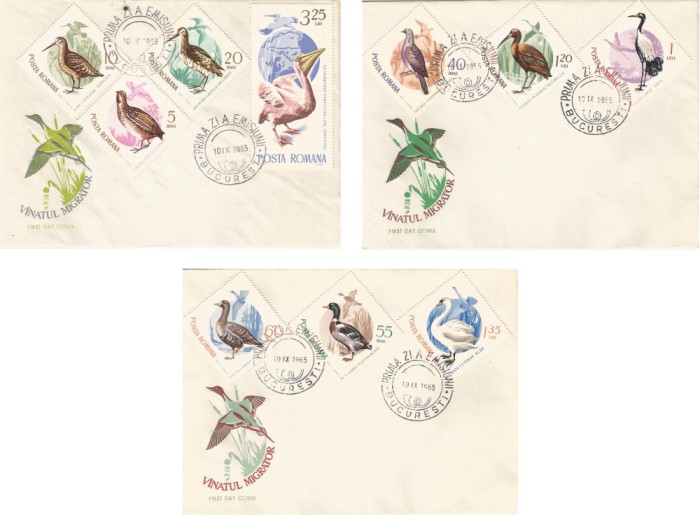 |Romania, LP 613/1965, Vanatul migrator, FDC