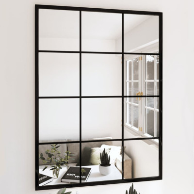 Gossi oglinzi de perete, 3 buc., negru, 80x60 cm, metal foto