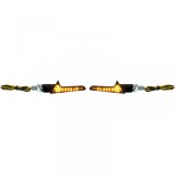 Indicatori LED universali pentru motocicleta Strike pereche sticla clara fumurie cu marcaj E Performance AutoTuning