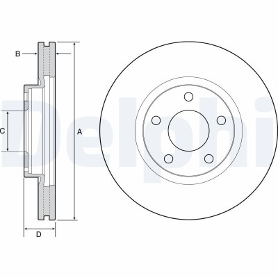 DELPHI BG4562C Disc frana foto