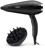 Cumpara ieftin Uscator de par, BaByliss Turbo Smooth D572DE, 2200 W, tehnologie ionica anti-frizz, 3 trepte de temperatura, 2 viteze, difuzor mare, negru