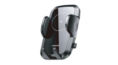 Joyroom &amp;icirc;ncărcător auto fără fir și suport pentru telefon cu aerisire, &amp;icirc;ncărcător Qi, 15 W, negru (JR-ZS241-1) foto