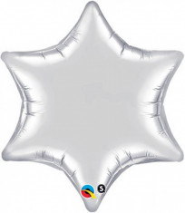 Balon Folie Argintiu Metalizat Starpoint - 50 cm, Qualatex 19122 foto
