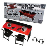 Playset comentatori WWE (rosu)